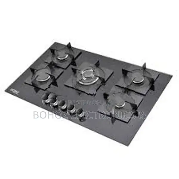 Euro Cooker Hob 5 Burner Tempered Glass JZG95001C 49163