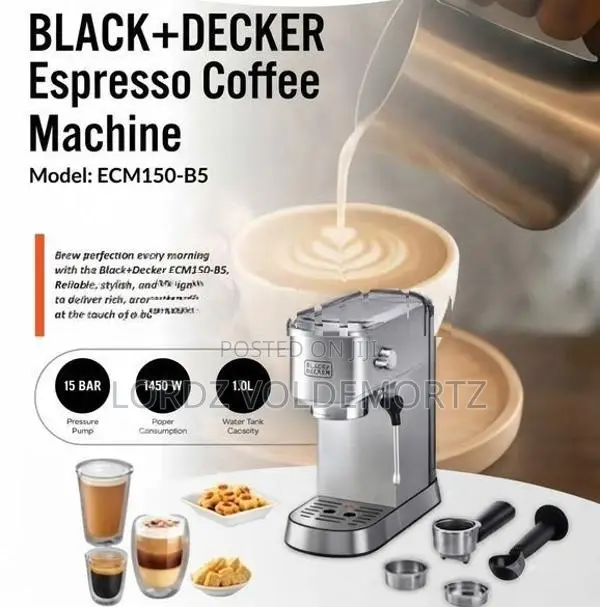 Black+Decker Espresso Coffee Machine - Brand New