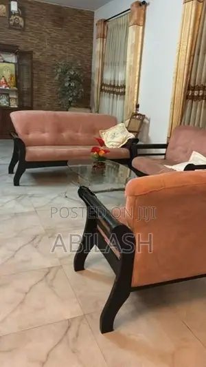 Modern Teak Sofa Set With Table