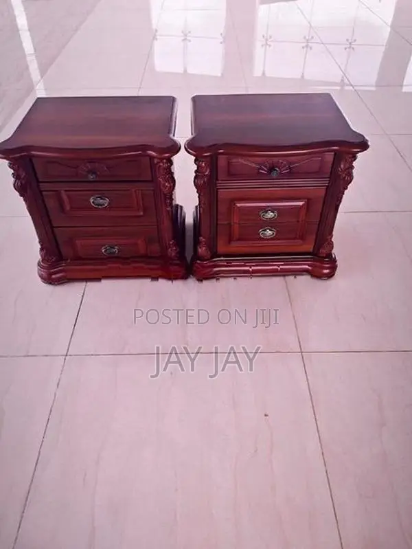 3 Drawer Wooden Bed Side Tables
