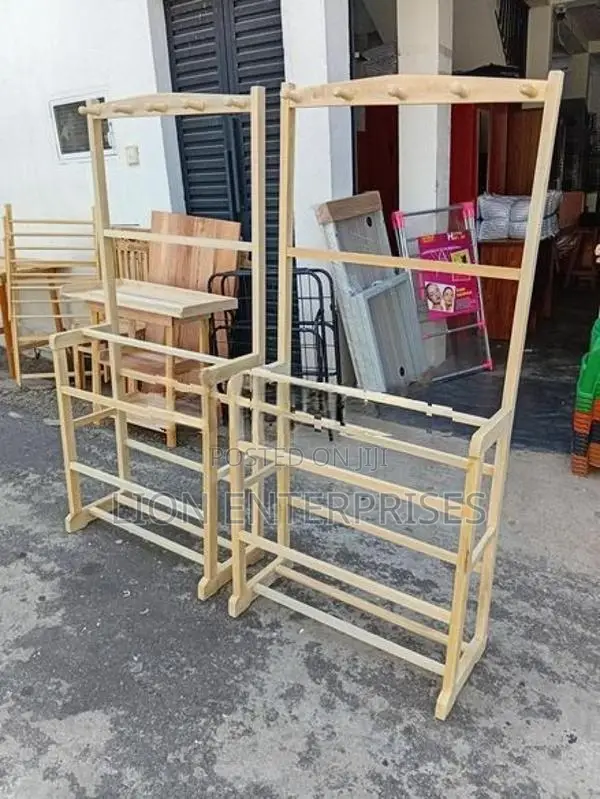 Wooden cloth racks