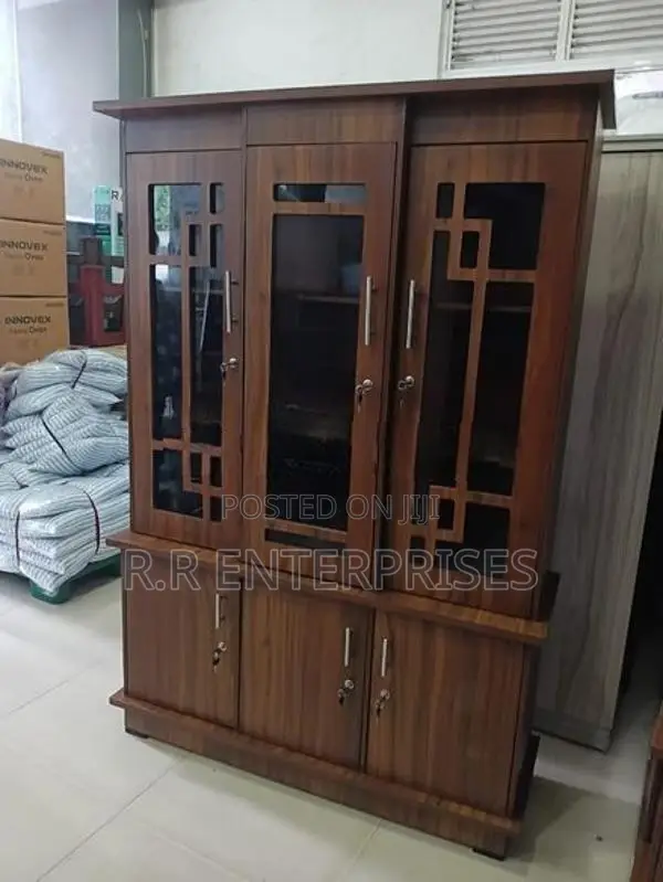 New 3 Door Melamine Display Cupboard