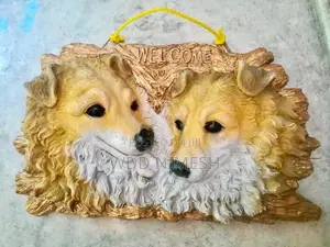 Beautiful 3 D Dog "welcome" Wall Hanging Decor