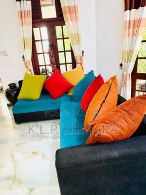 Modern Fabric Sofa Set with Pillows