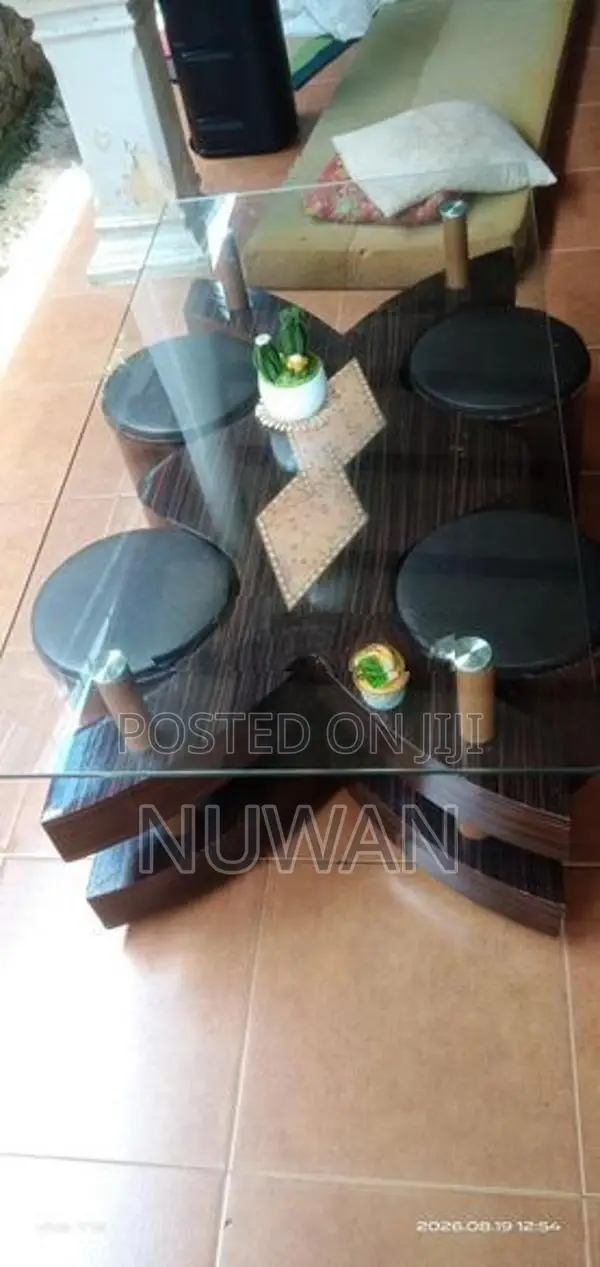 Coffee Table With 4 Stools
