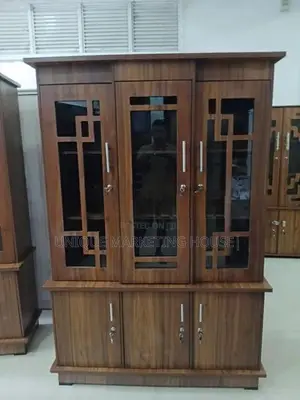 Modern 3 Door Melamine Display Cupboards