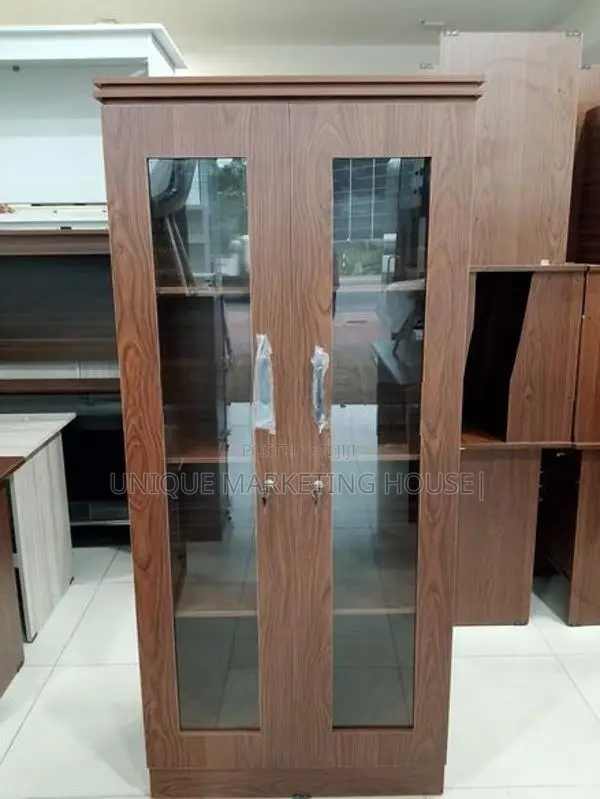 Modern Dark 2D Glass Display Cupboards