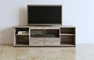 Modern Melamine 65” Mid 2 Drawer Tv Stand
