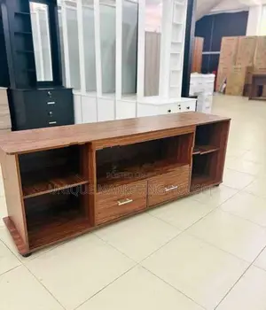 Modern Melamine 65” Mid 2 Drawer Tv Stand