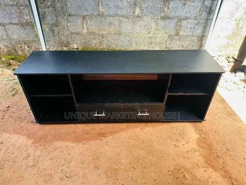 Modern Melamine 65” Mid 2 Drawer Tv Stand