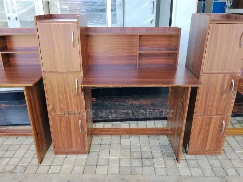 Modern Side 3 Cupboard Dark Study Table