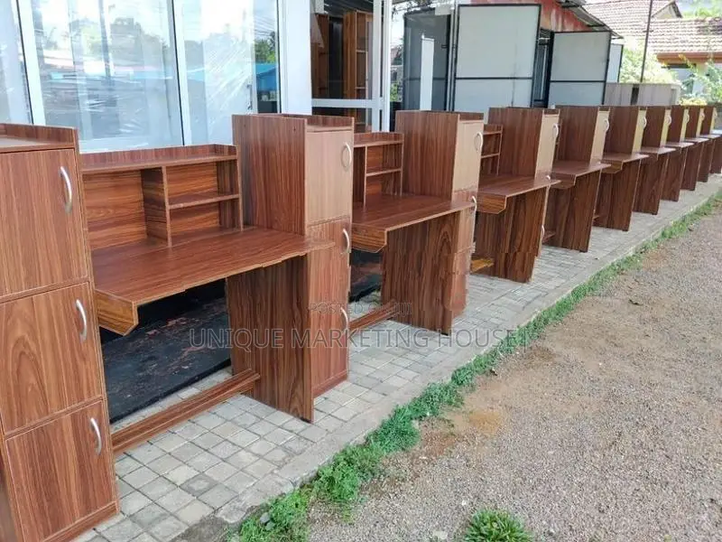Modern Side 3 Cupboard Dark Study Table