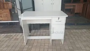 Modern 3.5x2FT White Melamine Office Table with W/Hole
