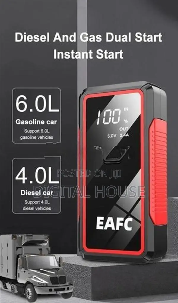 Jump Starter Battery Power Bank 12v 2000A + Usb Out for car / van jeep