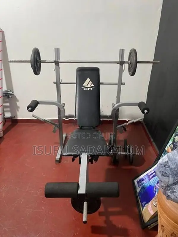 Bench,bar,dumbel,wheel