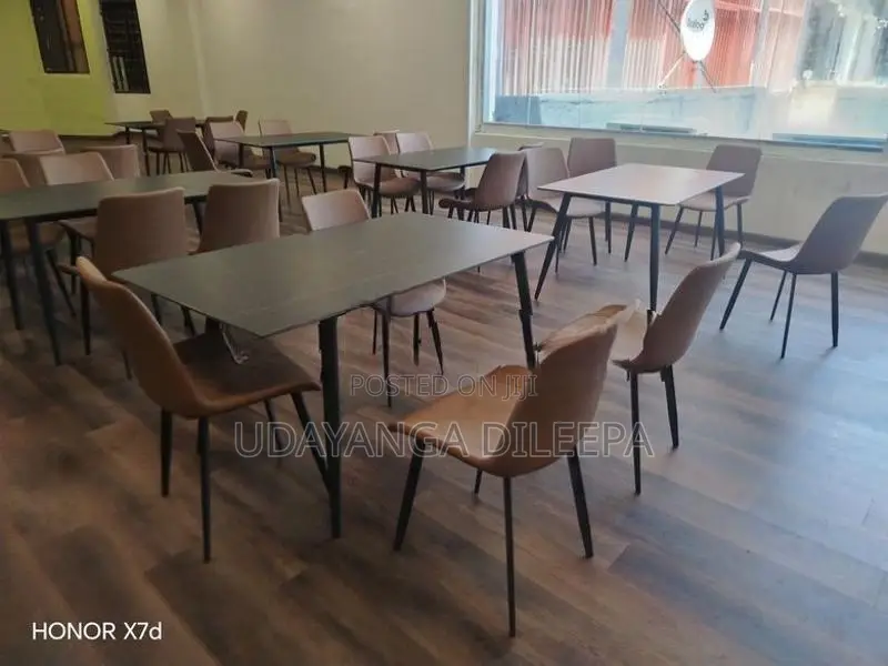 Restaurant Dining Table with Cushion Chairs