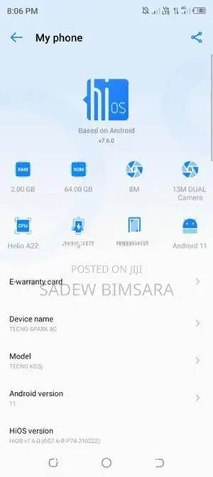 Tecno Spark 8c (Used)