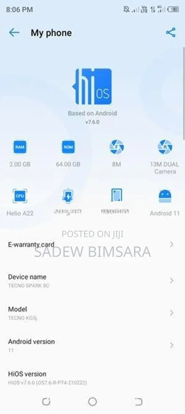 Tecno Spark 8c (Used)