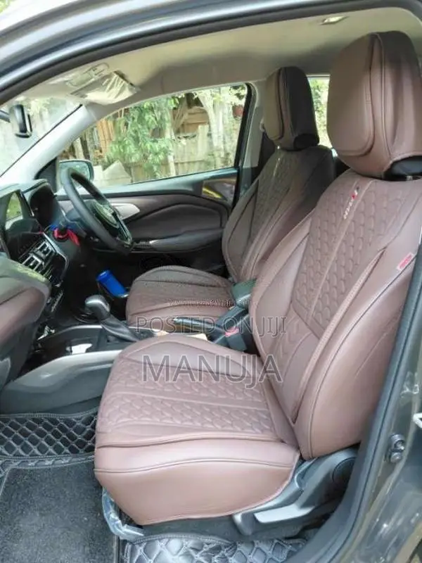 Universal type air bag supported seat cover set, colour coffee brown f