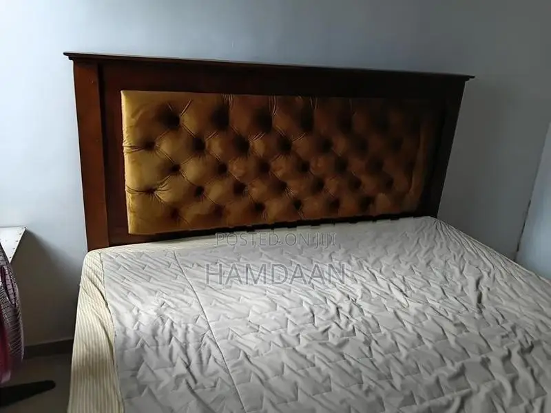Teak Divon Cushion Bed with Arpico Spring Flexifoom Matress
