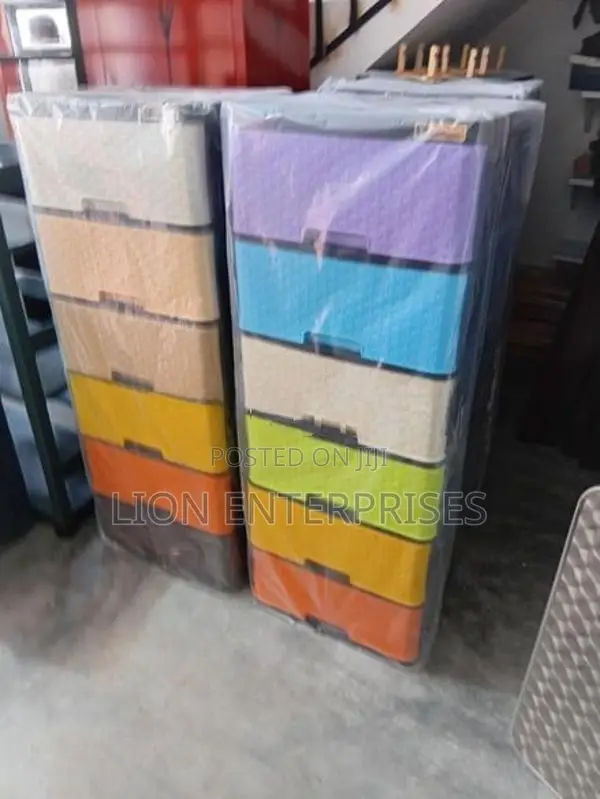 6 Drawer Plastic Cupboards Large