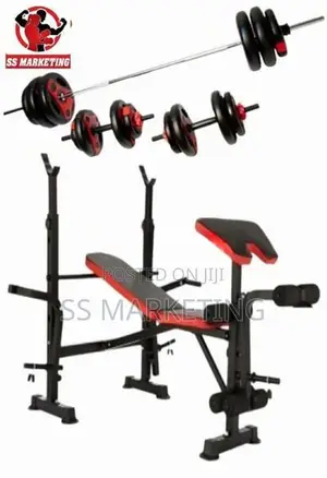 Brand New Bench Home Gym Weight Plate Dumbbell Set