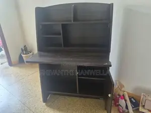 Foldable Table Cupboard with TV Stand (Black brown)