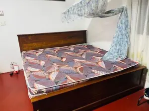 Teak Box Bed with Mattress