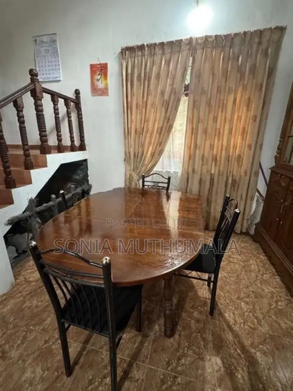 Solid Wooden Dining Table with 4 Chairs