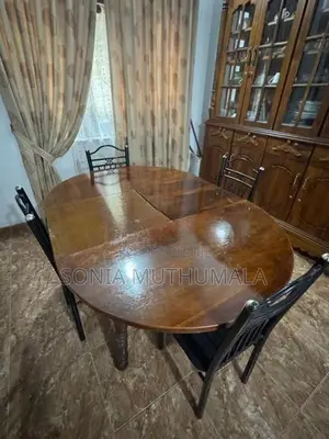 Solid Wooden Dining Table with 4 Chairs