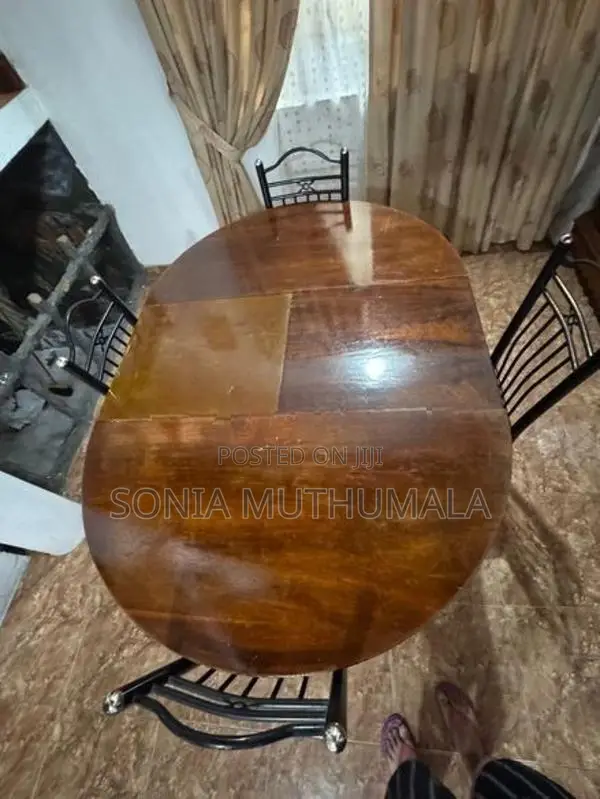 Solid Wooden Dining Table with 4 Chairs