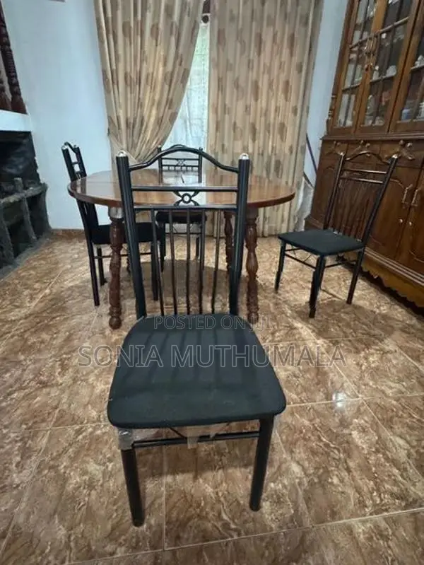Solid Wooden Dining Table with 4 Chairs