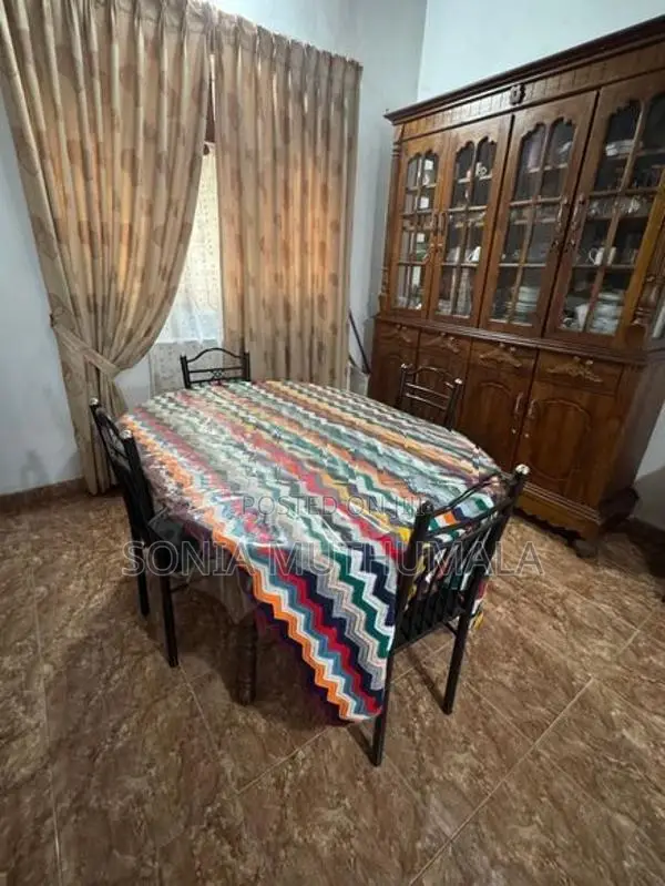 Solid Wooden Dining Table with 4 Chairs