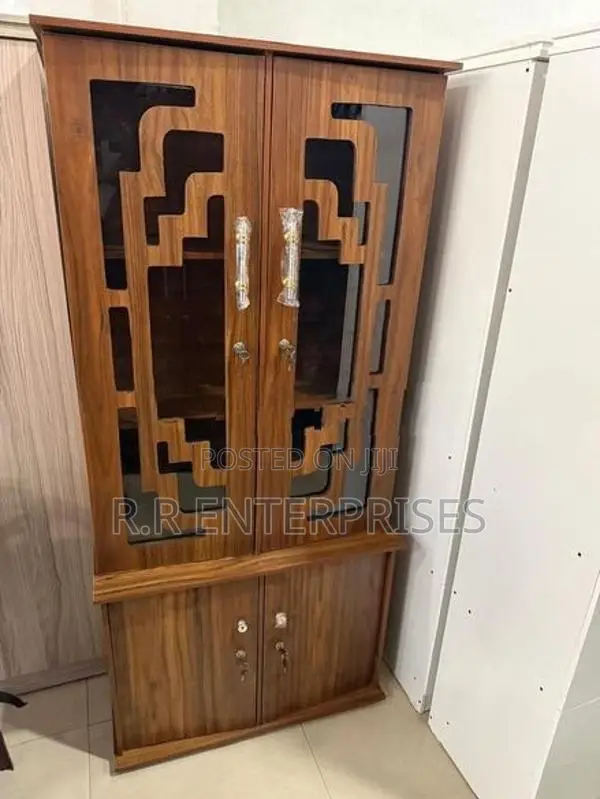 2 Door Melamine Display Cupboard