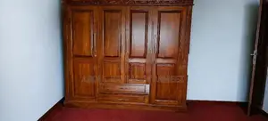 Large 4-Door Teak Wood Wardrobe