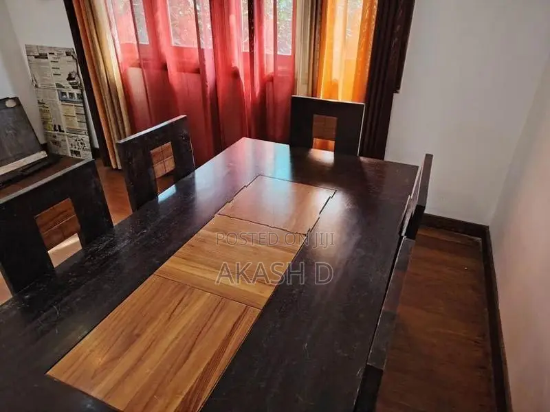 Solid Teak Wood Dining Table Set With 6 Chairs