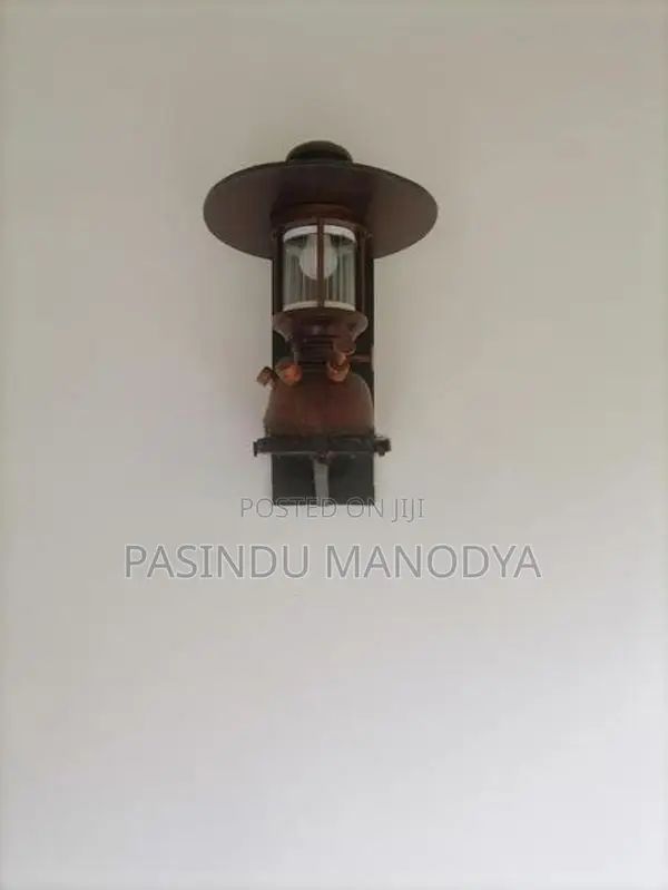 Wooden Vintage Lantern Wall Lamp