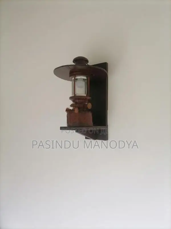 Wooden Vintage Lantern Wall Lamp