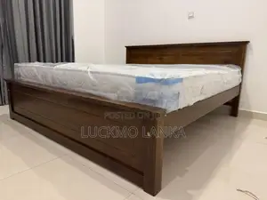 New 72x72 Teak Box Bed With Arpico Spring Mattress 8 Inches (Hh30)