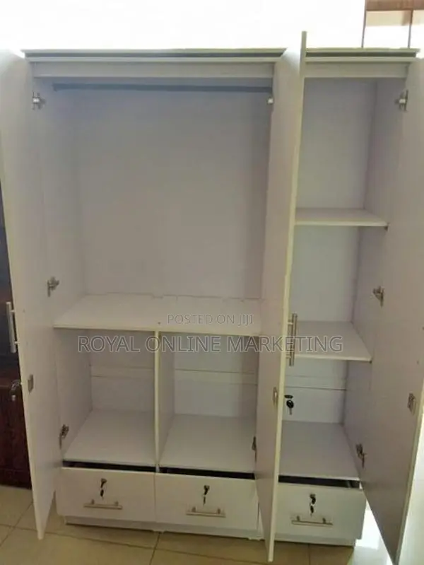 3 Door White Cupboard (K-36)