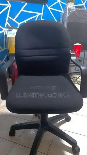 Black Office Chair with Wheels