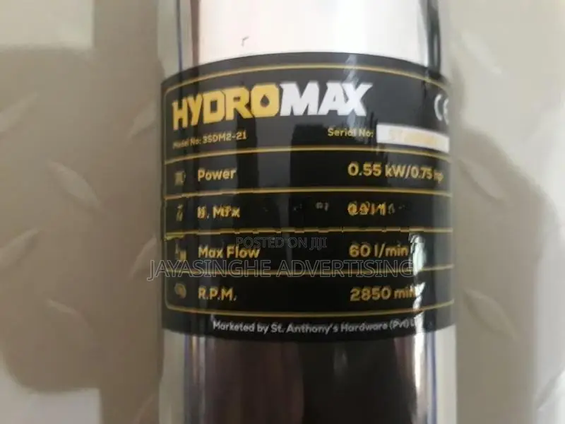 Deep Well Pump 3" Hose Power 0.75 ( HYDROMAX BRAND )