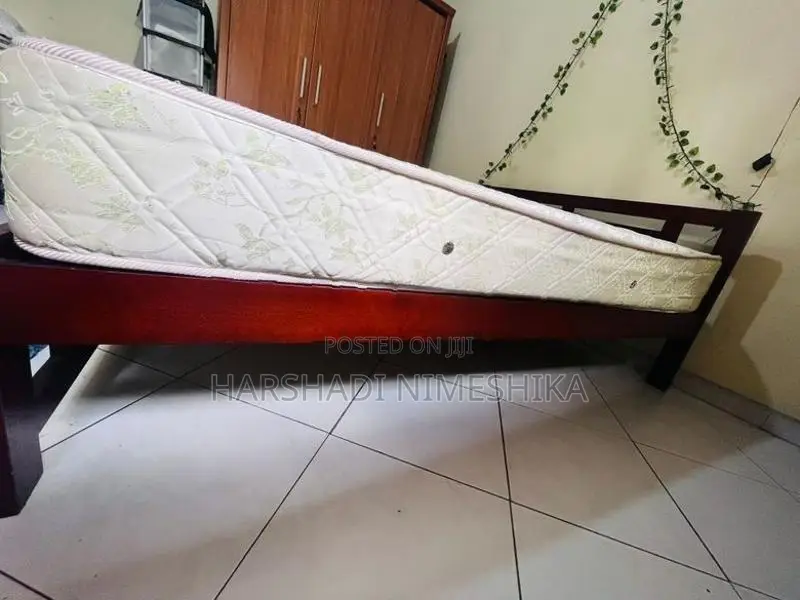 Double Bed With Spring Mattress