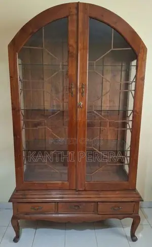 Antique Teak Display Cupboard