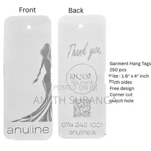 Hang Tags - Garment Clothing
