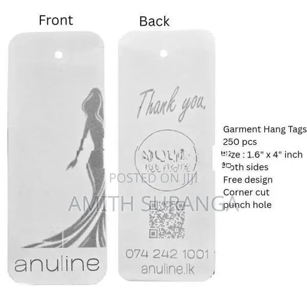 Hang Tags - Garment Clothing