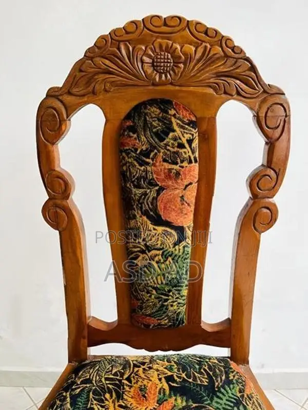 Teak Wood 6 Dining Table Chairs