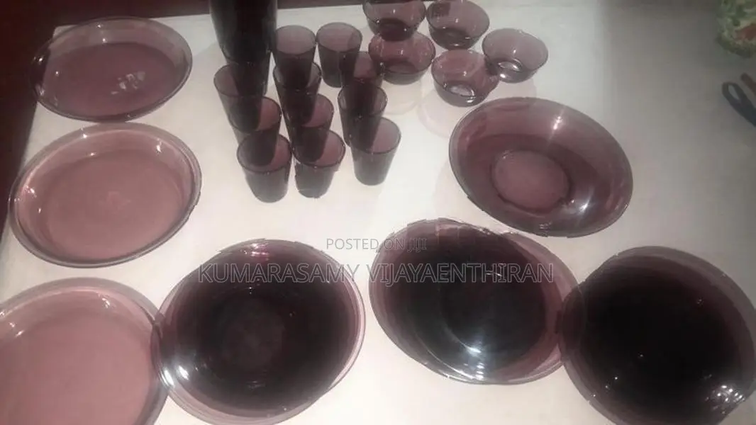 Complete Purple Glassware Set
