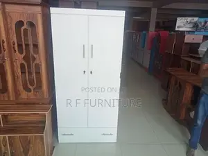 Melamine White 2 Door Cupboard