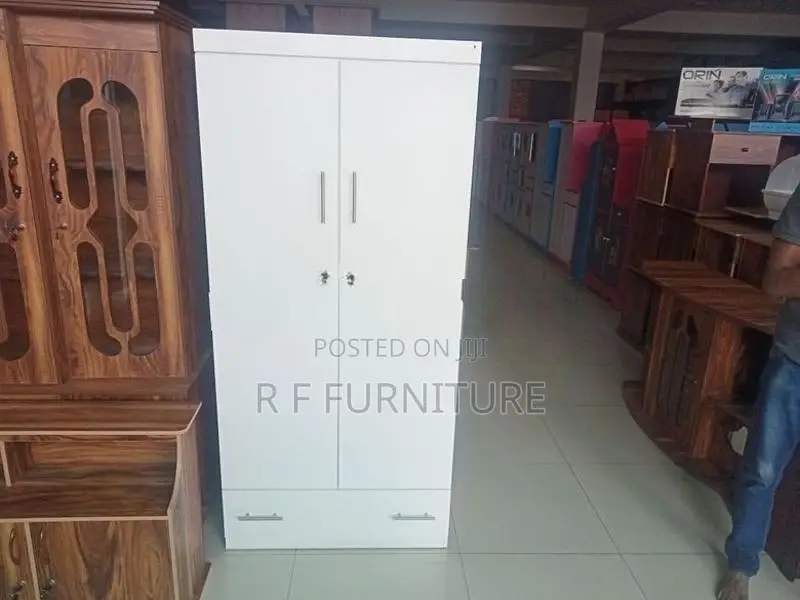 Melamine White 2 Door Cupboard